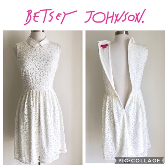 Betsey Johnson Dresses & Skirts - Betsey Johnson, Peter Pan collar Lace Dress, 6